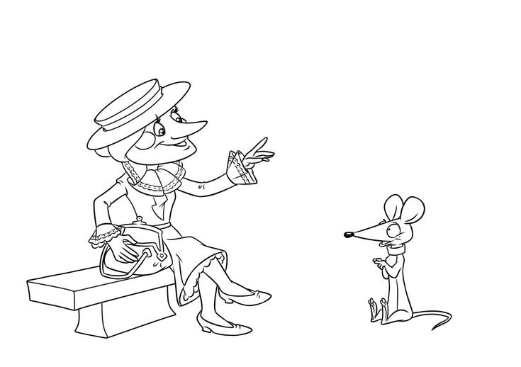 Шапокляк картинки раскраски