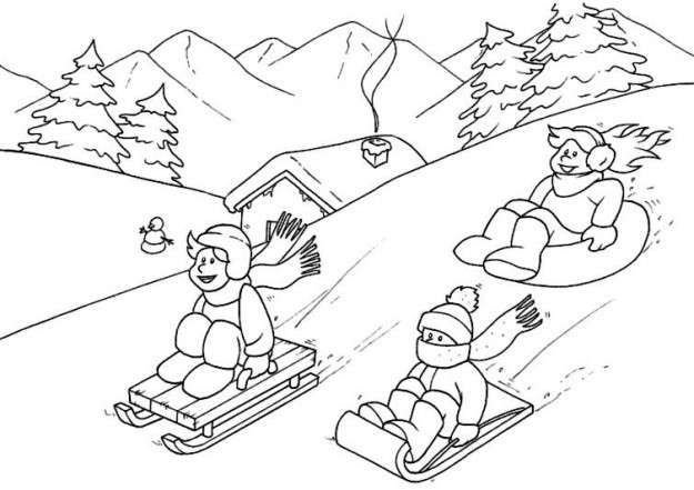 Зимняя раскраска