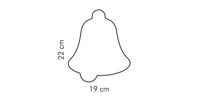 Трафарет для пряника колокольчик