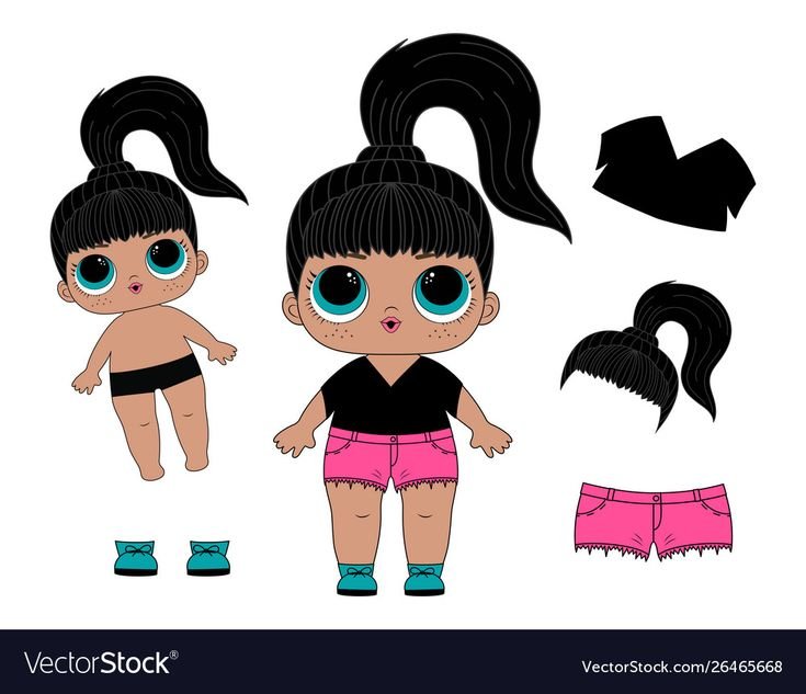 Бумажные куклы ЛОЛ С одеждой