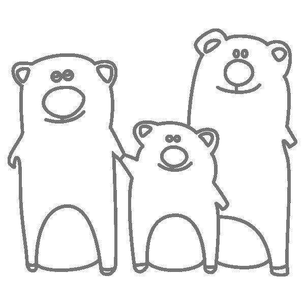 Семья медведей вектор