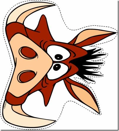 Маска кабана печать