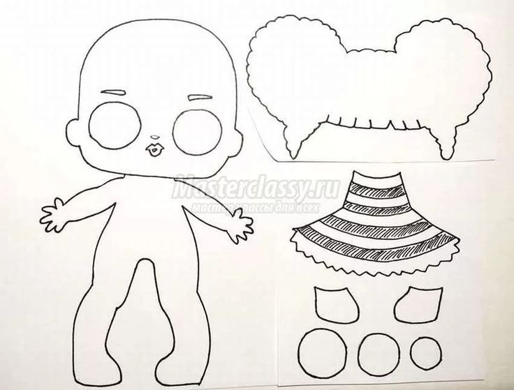 Бумажная кукла шаблон