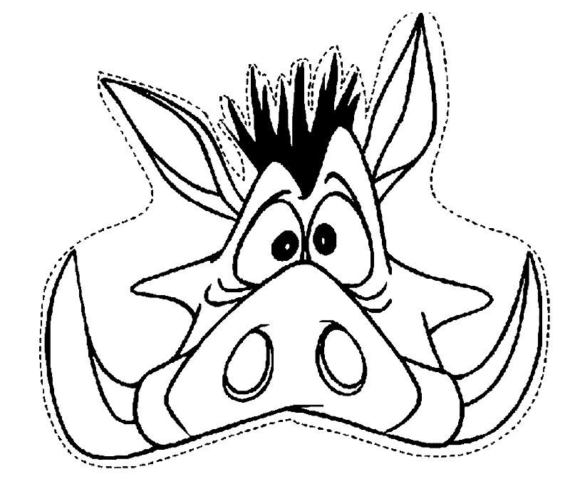 Маска кабана для детей