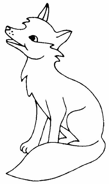Лиса раскраска для детей