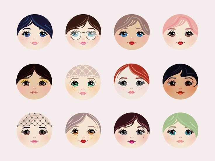 Лицо матрешки для детей