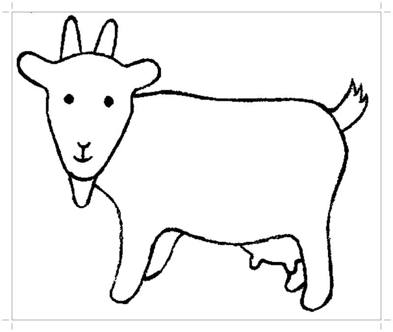 Раскраска козлика для детей