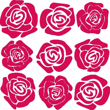 Трафарет «розочки»