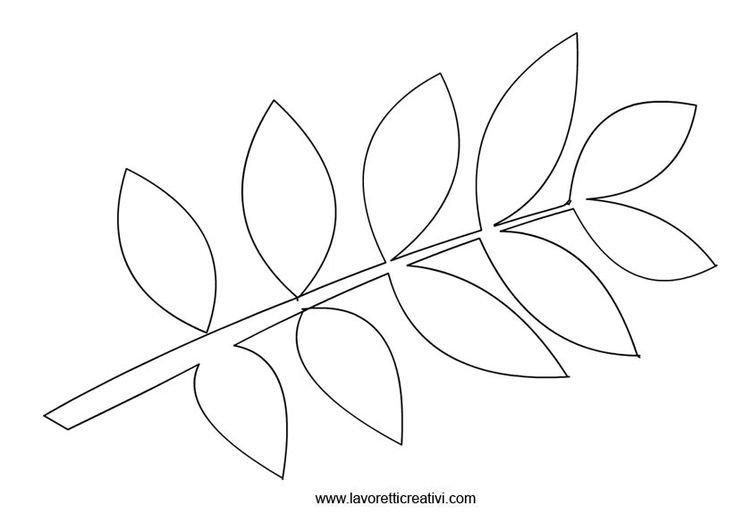 Трафареты листиков для цветов