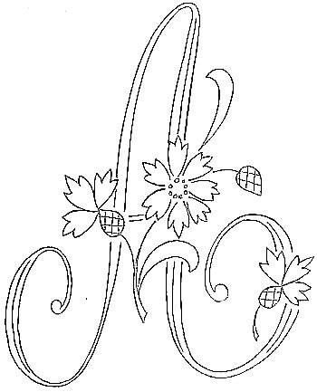 Трафареты букв для вышивки гладью