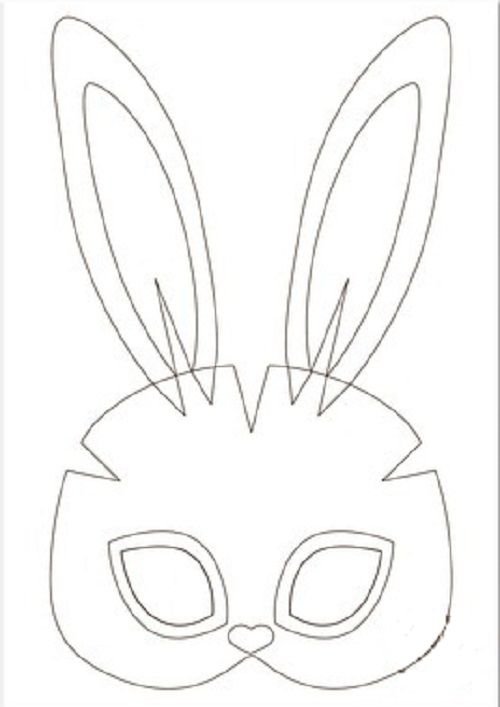 Маска зайца из фетра