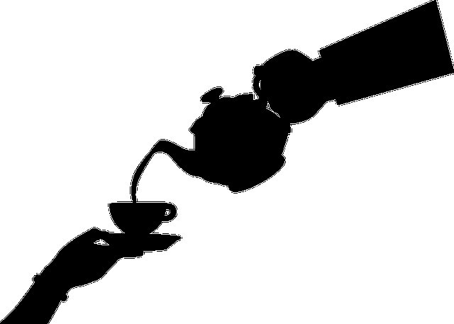 Чай и чайник силуэт