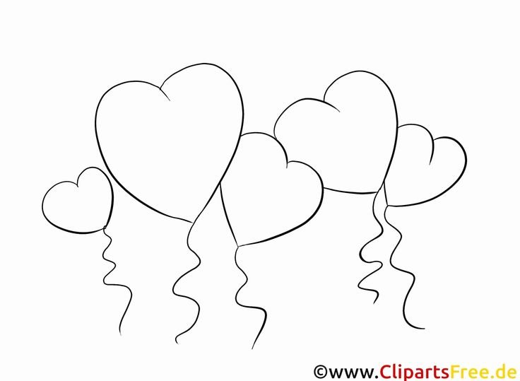 Сердечко раскраска для детей