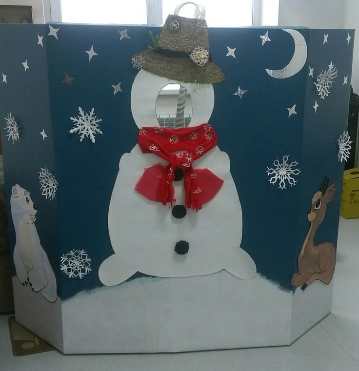 Новогодние фотозоны со снеговиками