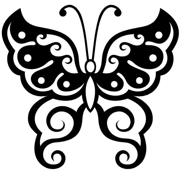 Контур бабочки для торта