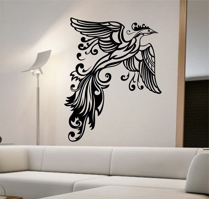 Феникс на стене нарисованная