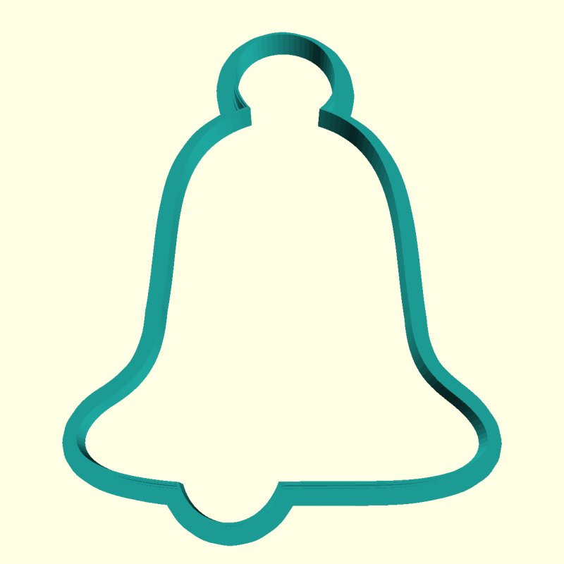 Вырубка для пряников колокольчик