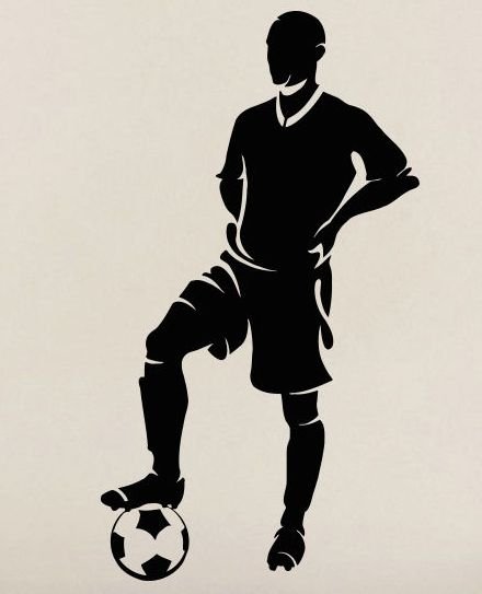 Трафарет футболиста