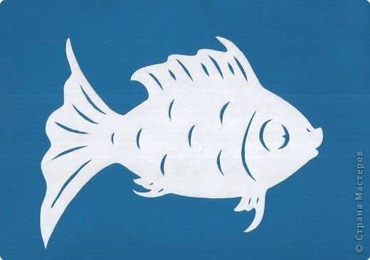 Трафарет рыбы