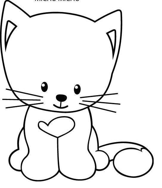 Кошка раскраска для детей