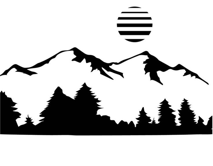 Горы контур