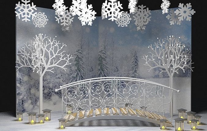 Декорации зимний лес