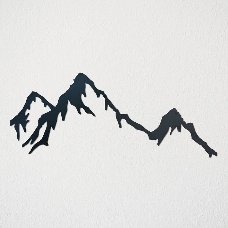 Трафарет горы для вырезания