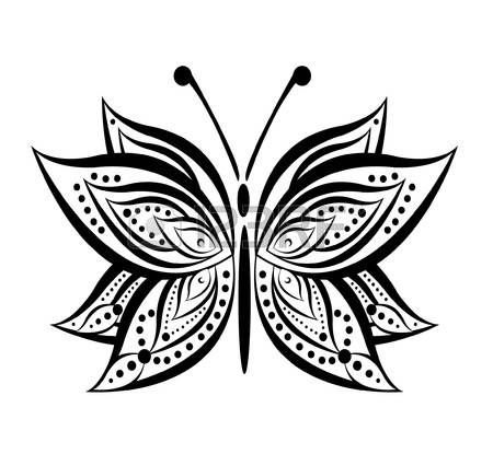 Трафареты для росписи бабочки