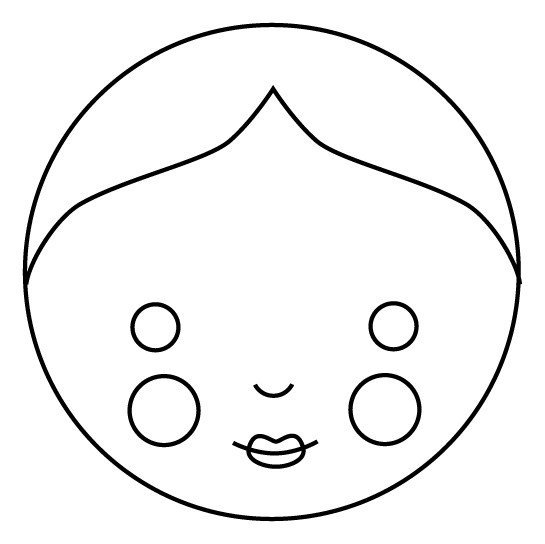 Лицо матрешки раскраска