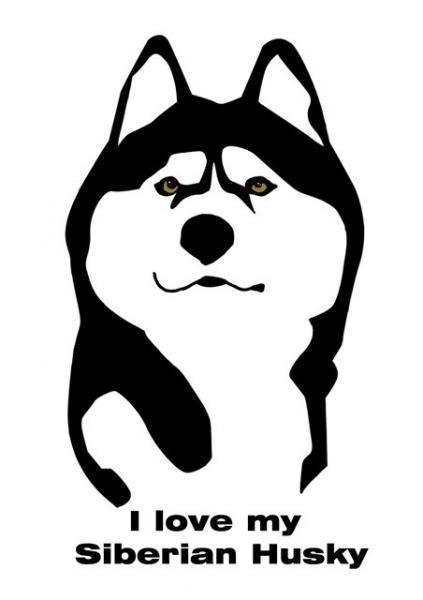 Трафарет хаски