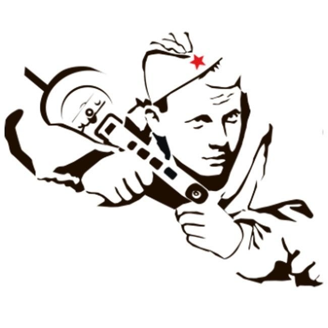 Трафарет солдата