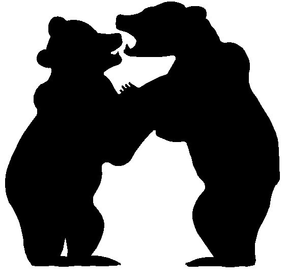 Силуэт медвежонка