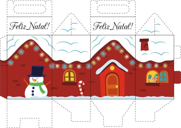 Макет новогоднего домика