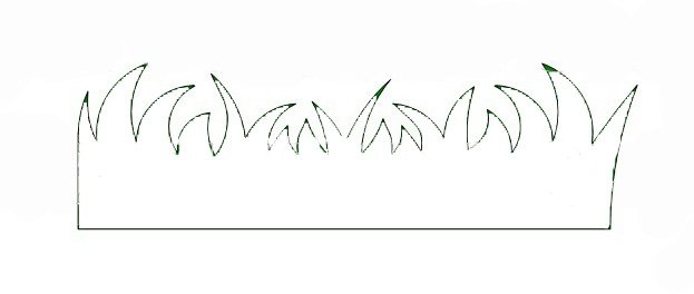 Трава трафарет для вырезания