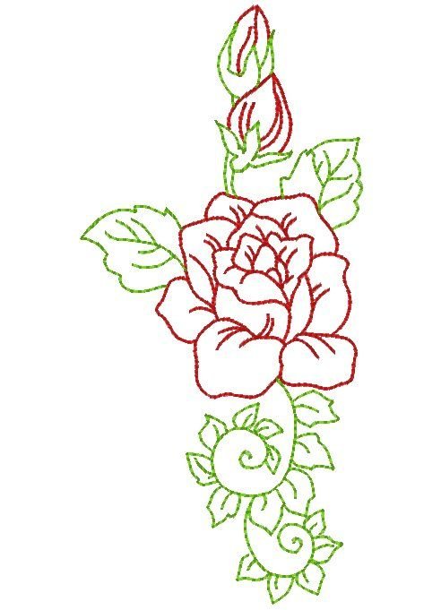Цветы эскиз для вышивки