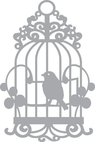 Птица в клетке силуэт