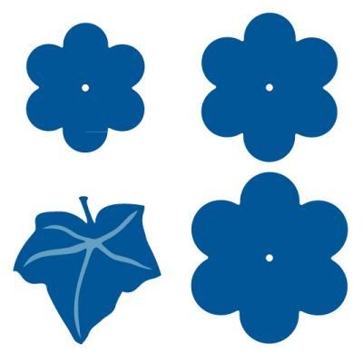 Синий цветок вырезать