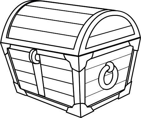 Сундучок раскраска для детей