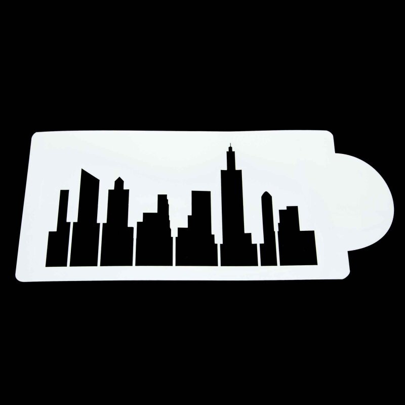 Трафарет ночной город