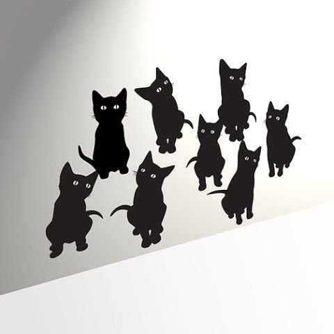 Наклейки на стену кошки