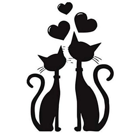 Силуэты котов и кошек