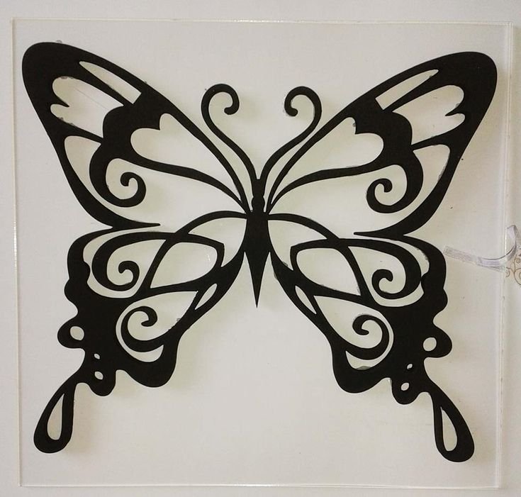 Трафарет бабочки для вырезания