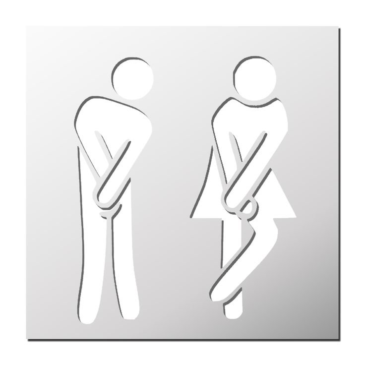 Трафарет туалет