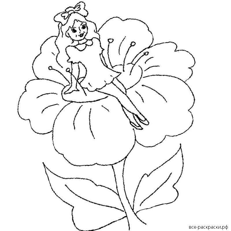 Дюймовочка рисунок