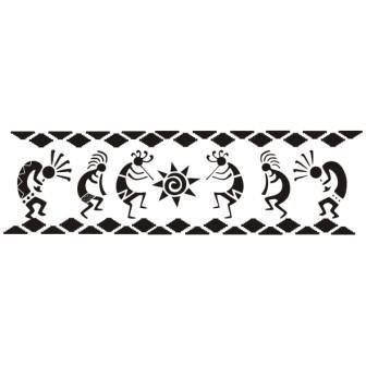 Африканский орнамент в полосе