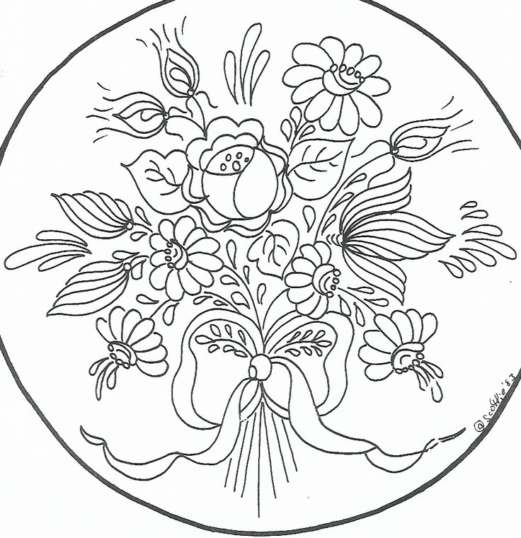 Роспись по дереву трафареты