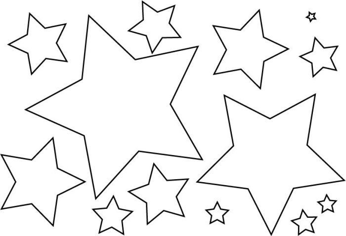 Новогодние звездочки трафареты