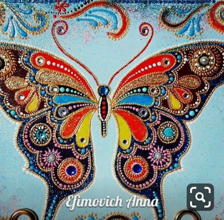 Точечная роспись бабочки