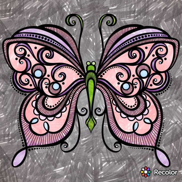 Витражная роспись бабочки