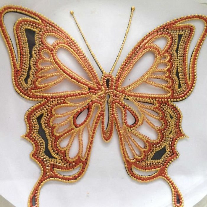 Бабочка из джута своими руками